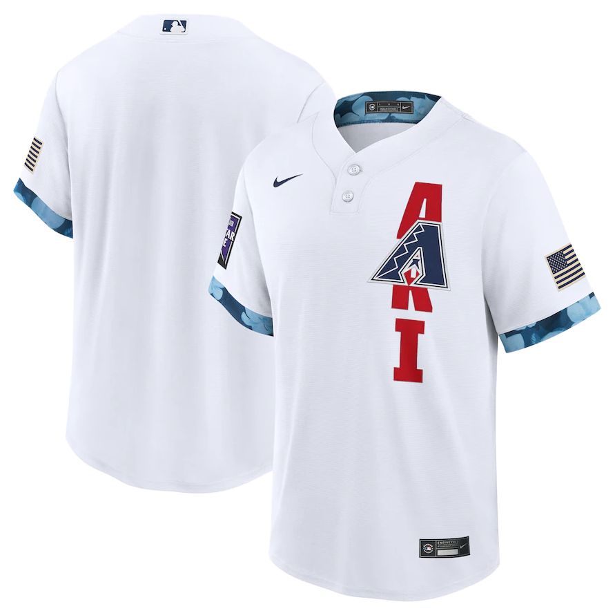 Men Arizona Diamondback Blank White 2021 All Star Game Nike MLB Jersey